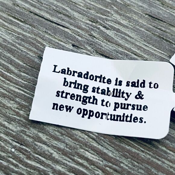 Labradorite Sterling Silver 925 Teardrop Jewel Crystal Ring - Picture 7 of 7